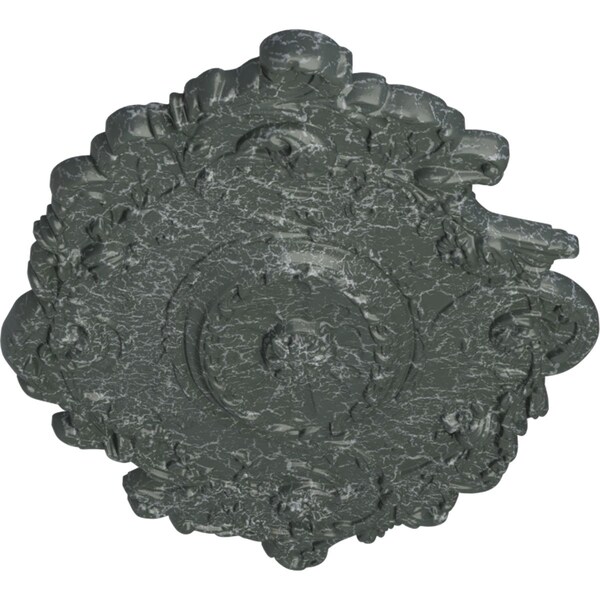 Strasbourg Ceiling Medallion, Hand-Painted Athenian Green Crackle, 30 1/2W X 20H X 1 1/2P